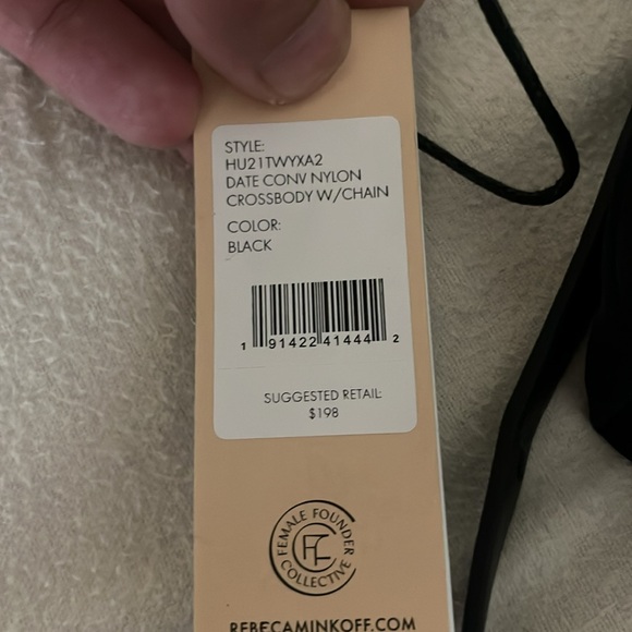 BLACK DATE NYLON CONVERTIBLE PURSE WITH ANTIQUE BRASS HARDWARE. NWT, 🖤. - Picture 7 of 7